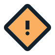 Orange weather warning icon
